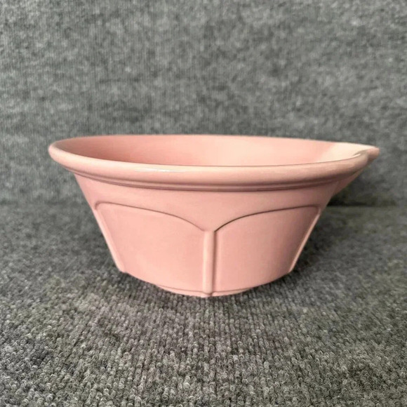 Rosanna Batter Mixing Bowl Pink Ceramic With Pour Spout Retro Pinup Kitchen - Picture 3 of 8